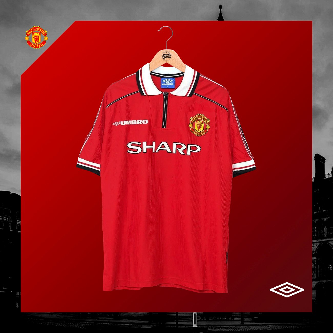 MANCHESTER UNITED (Home 1998-00) - TALLA L