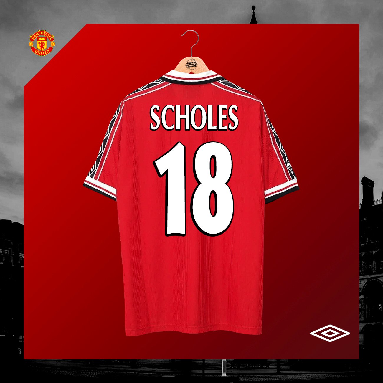 MANCHESTER UNITED (Home 1998-00) - TALLA L - Imagen 5